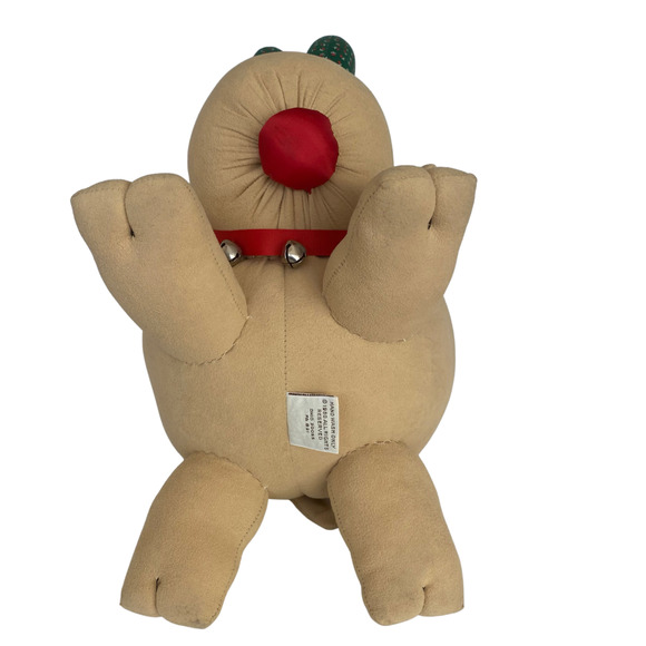 Rare Hugachum Christmas Reindeer Huggable Vintage Stuffed Doll Plush 1980s READ - Picture 4 of 8